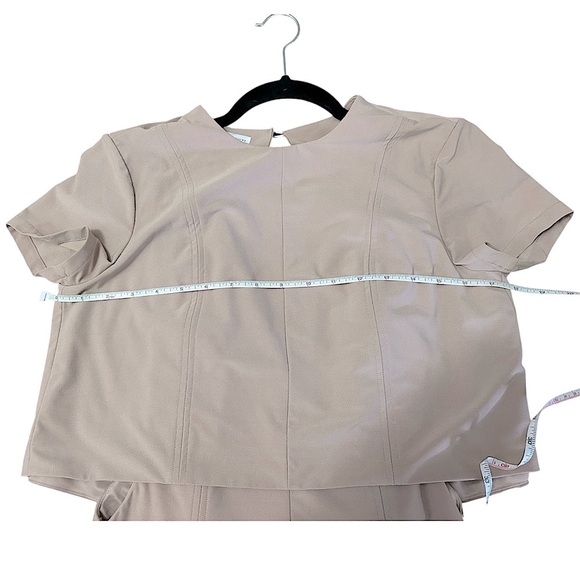 Mistress Rocks Shorts Romper with short sleeve crop top size medium in pale pink - Picture 12 of 13